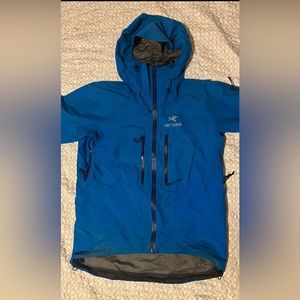 Arcteryx men’s blue shell coat